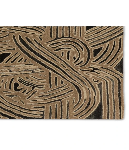 Verde Home by Jaipur Living Kathmandu Handmade Abstract Light Brown/ Black Area Rug 10'X14'