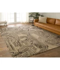 Verde Home by Jaipur Living Kathmandu Handmade Abstract Tan/ Black Area Rug 5'X8'