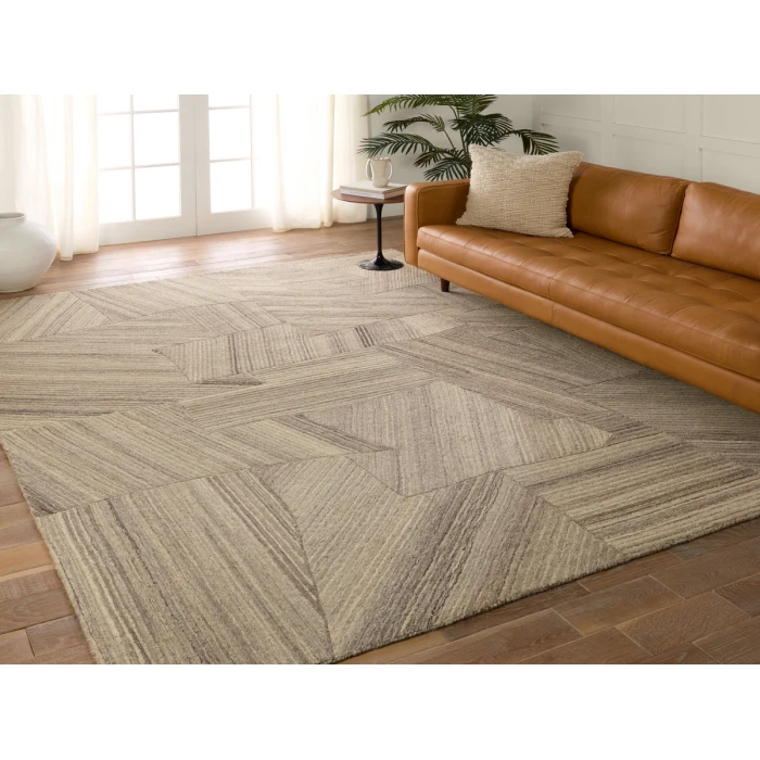 Verde Home by Jaipur Living Istanbul Handmade Geometric Gray/ Cream Area Rug 10'X14'