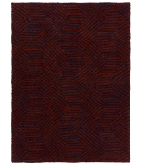Verde Home by Jaipur Living Rome Handmade Geometric Rust/ Navy Area Rug 5'X8'