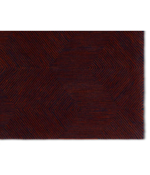 Verde Home by Jaipur Living Rome Handmade Geometric Rust/ Navy Area Rug 5'X8'