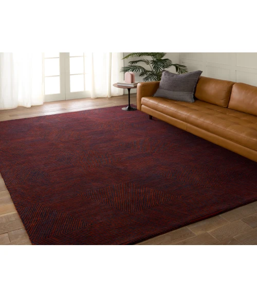 Verde Home by Jaipur Living Rome Handmade Geometric Rust/ Navy Area Rug 5'X8'