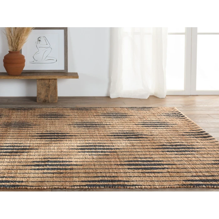 Jaipur Living Atolia Handmade Trellis Natural/ Navy Runner Rug 2'6"X9'