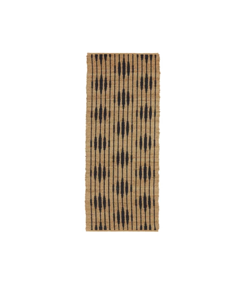 Jaipur Living Atolia Handmade Trellis Natural/ Navy Runner Rug 2'6"X9'