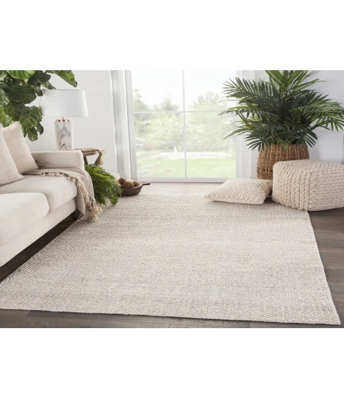 Jaipur Living Limon Indoor/ Outdoor Solid Ivory/ Gray Area Rug (2'X3')