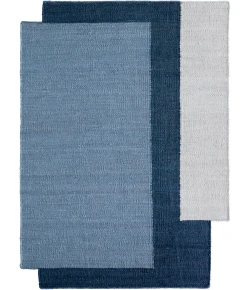 Jaipur Living Badal RFL02 Handwoven Color Block Blue Area Rug (9'6"X13'6" Irregular) Irregular