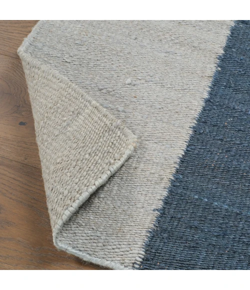 Jaipur Living Badal RFL02 Handwoven Color Block Blue Area Rug (8'6"X11'6" Irregular) Irregular