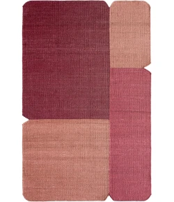 Jaipur Living Davi RFL04 Handwoven Color Block Red/Orange Area Rug (4'X6' Irregular) Irregular