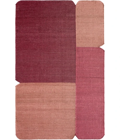 Jaipur Living Davi RFL04 Handwoven Color Block Red/Orange Area Rug (3'X10' Irregular) Irregular