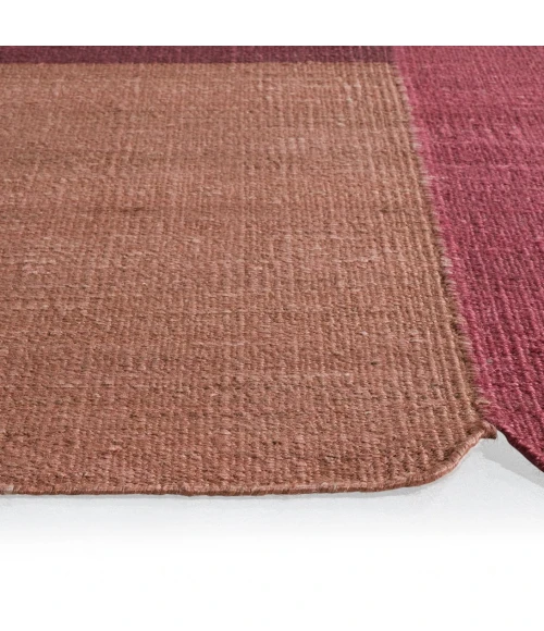 Jaipur Living Davi RFL04 Handwoven Color Block Red/Orange Area Rug (3'X10' Irregular) Irregular