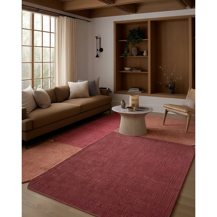 Jaipur Living Davi RFL04 Handwoven Color Block Red/Orange Area Rug (5'X8' Irregular) Irregular