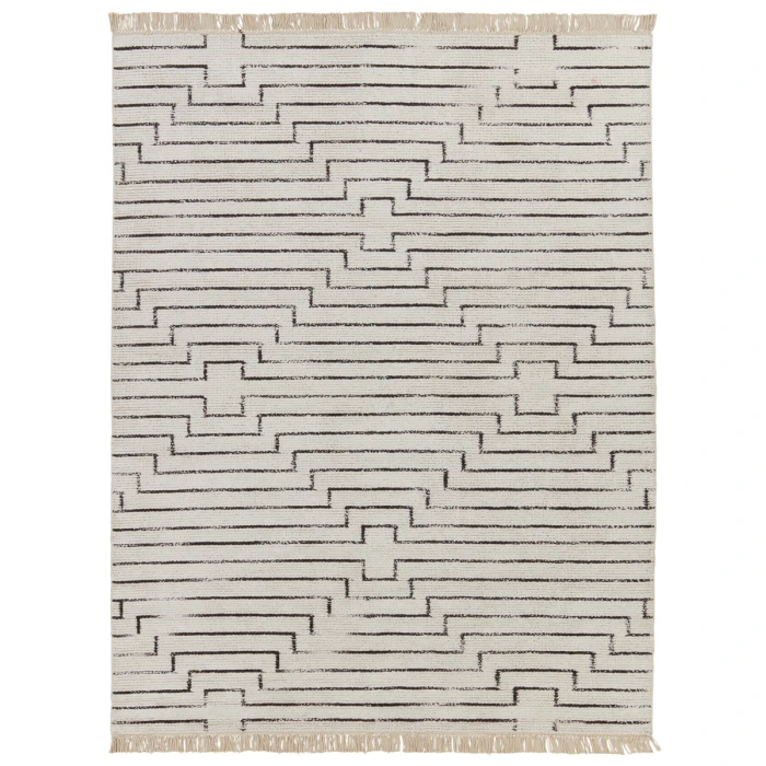 Jaipur Living Alloy Handmade Geometric White/ Black Area Rug (8'X11')