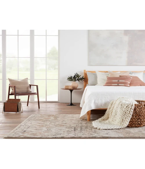 Nikki Chu by Jaipur Living Asani Ikat Tan/ Light Pink Runner Rug (2'6"X8')