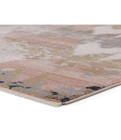 Nikki Chu by Jaipur Living Zevi Chevron Beige/ Light Pink Area Rug (9'6"X12'7")