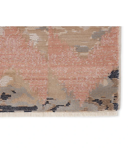 Nikki Chu by Jaipur Living Zevi Chevron Beige/ Light Pink Area Rug (9'6"X12'7")