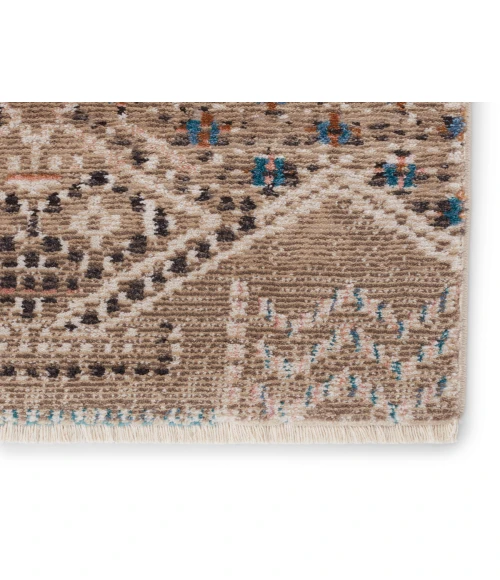 Nikki Chu by Jaipur Living Tamari Tribal Tan/ Blue Runner Rug (2'6"X8')