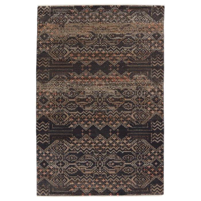 Nikki Chu by Jaipur Living Tamari Tribal Black/ Light Pink Runner Rug (2'6"X8')