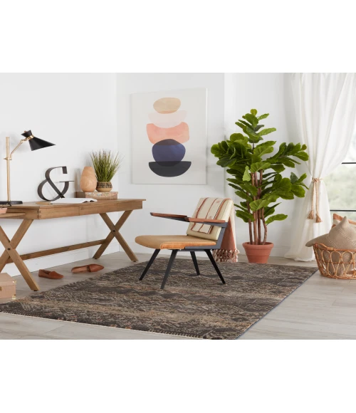 Nikki Chu by Jaipur Living Tamari Tribal Black/ Light Pink Runner Rug (2'6"X8')