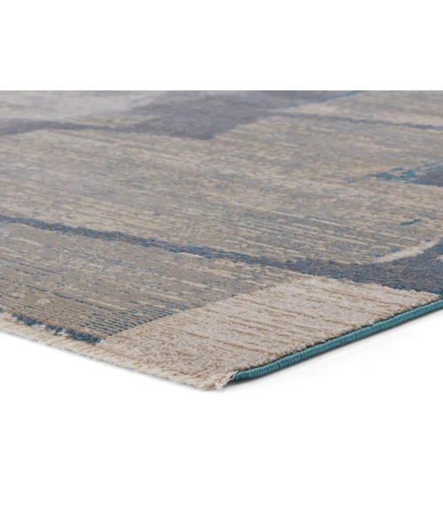 Nikki Chu by Jaipur Living Lehana Abstract Blue/ Gray Area Rug (9'6"X12'7")