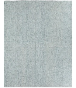 Label J Korvain SBL02 Tufted Solid Blue/Ivory Area Rug (7'9"X9'9")