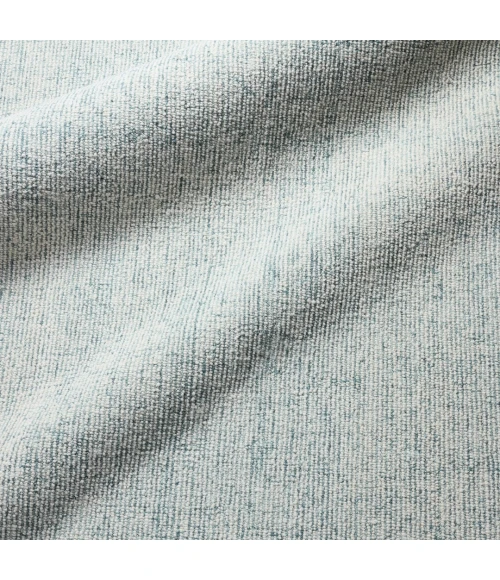Label J Korvain SBL02 Tufted Solid Blue/Ivory Area Rug (7'9"X9'9")