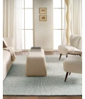 Label J Korvain SBL02 Tufted Solid Blue/Ivory Area Rug (7'9"X9'9")