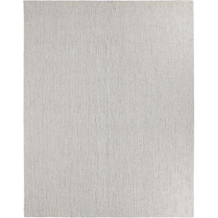 Label J Korvain SBL03 Tufted Solid Gray/Ivory Area Rug (6'X9')