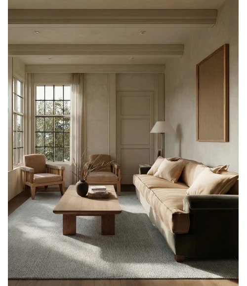 Label J Korvain SBL03 Tufted Solid Gray/Ivory Area Rug (9'6"X13'6")