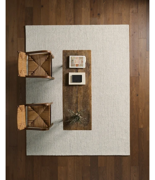 Label J Korvain SBL03 Tufted Solid Gray/Ivory Area Rug (9'6"X13'6")