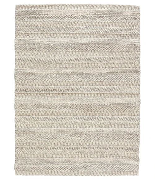 Jaipur Living Lagom Handmade Solid Ivory/ Light Gray Area Rug 5'X8'