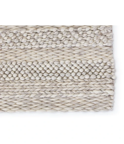 Jaipur Living Lagom Handmade Solid Ivory/ Light Gray Area Rug 5'X8'