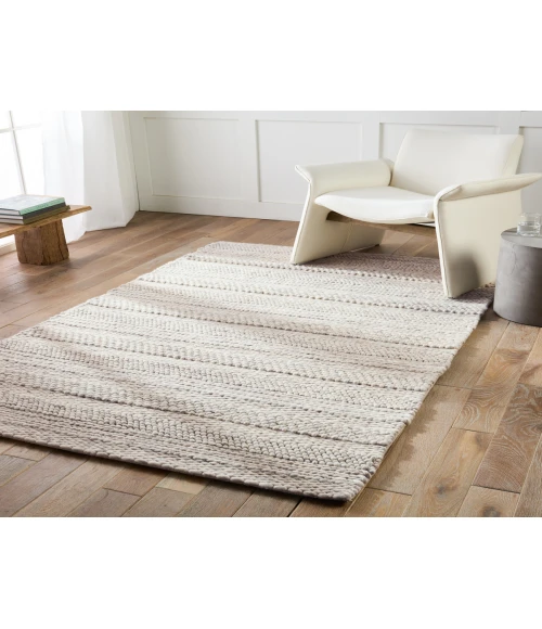 Jaipur Living Lagom Handmade Solid Ivory/ Light Gray Area Rug 5'X8'