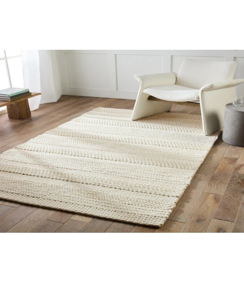 Jaipur Living Lagom Handmade Solid Ivory Area Rug 5'X8'