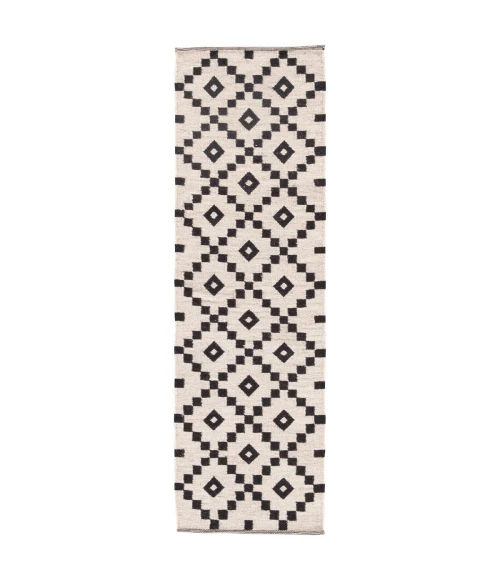 Jaipur Living Croix Handmade Geometric Black/ White Runner Rug (2'6"X8')