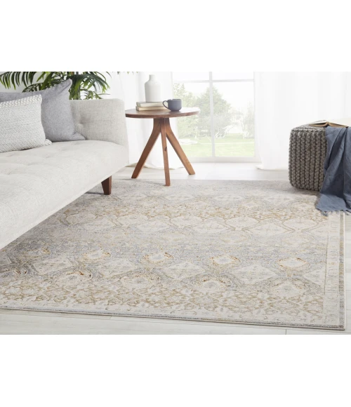 Vibe by Jaipur Living Hakeem Oriental Gray/ Gold Area Rug (6'7"X9'6")