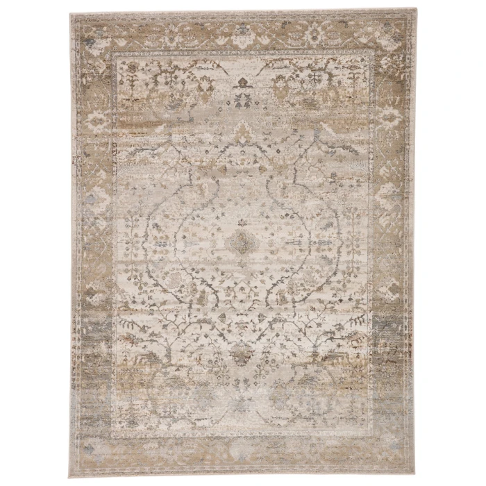 Vibe by Jaipur Living Tajsa Medallion Gray/ Gold Runner Rug (2'2"X8')