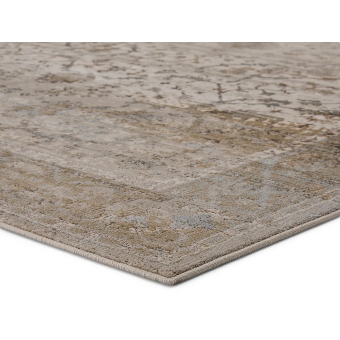 Vibe by Jaipur Living Tajsa Medallion Gray/ Gold Runner Rug (2'2"X8')