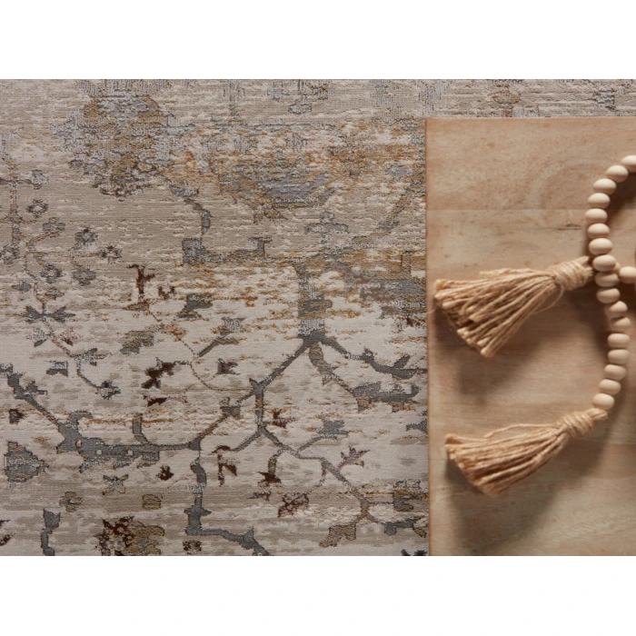 Vibe by Jaipur Living Tajsa Medallion Gray/ Gold Runner Rug (2'2"X8')
