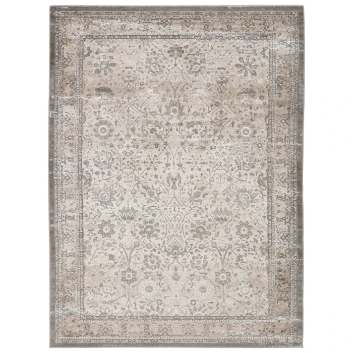 Vibe by Jaipur Living Odel Oriental Gray/ White Area Rug (6'7"X9'6")