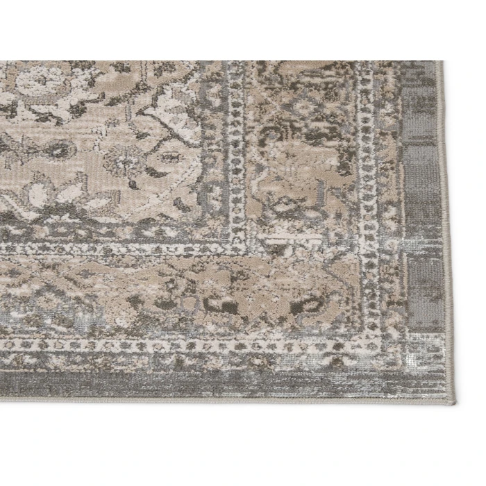 Vibe by Jaipur Living Odel Oriental Gray/ White Area Rug (6'7"X9'6")