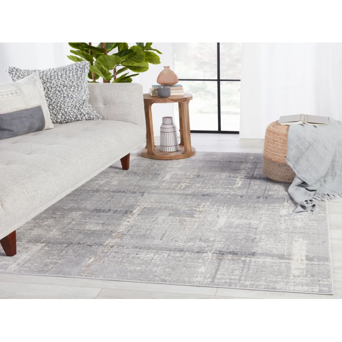 Vibe by Jaipur Living Lavato Abstract Light Gray/ Cream Runner Rug (3'X8')