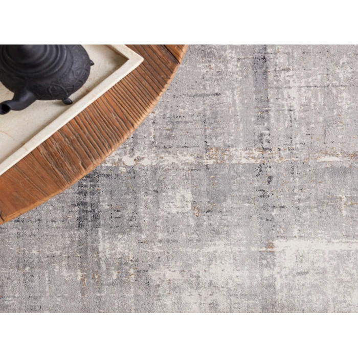 Vibe by Jaipur Living Lavato Abstract Light Gray/ Cream Runner Rug (3'X8')