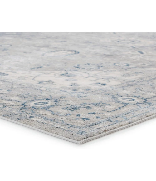 Vibe by Jaipur Living Dianella Medallion Light Gray/ Dark Blue Runner Rug (3'X8')