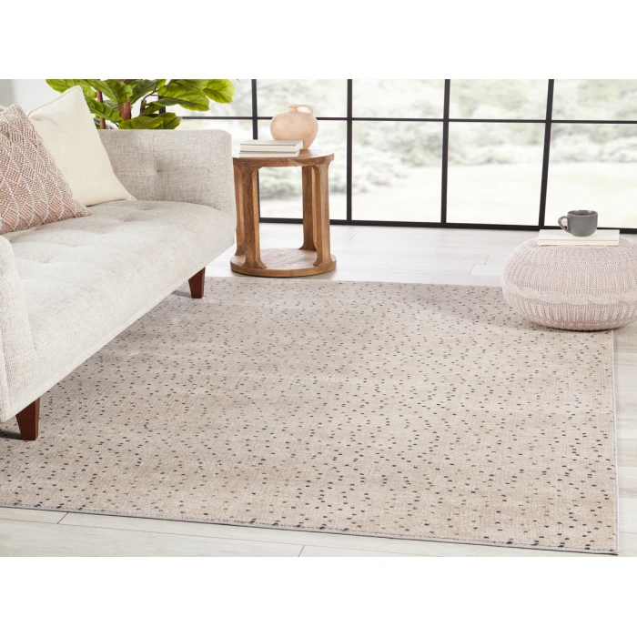 Jaipur Living Melora Dots Beige/ Gray Runner Rug (2'6"X10')