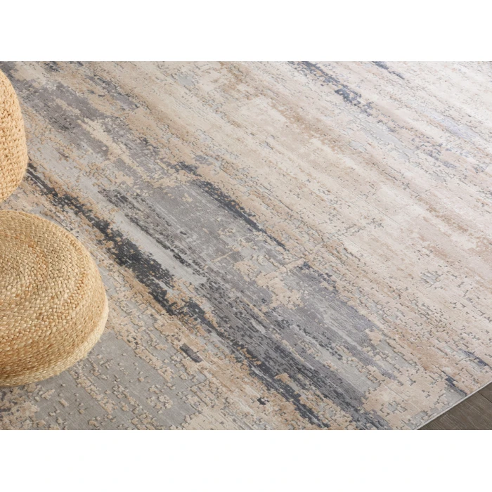 Jaipur Living Ronan Abstract Beige/ Gray Area Rug (6'7"X9'6")