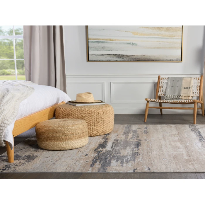Jaipur Living Ronan Abstract Beige/ Gray Area Rug (6'7"X9'6")