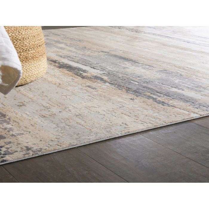 Jaipur Living Ronan Abstract Beige/ Gray Area Rug (6'7"X9'6")