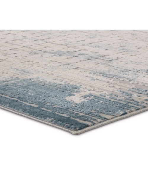 Jaipur Living Chamisa Abstract Cream/ Blue Runner Rug 2'6"X10'