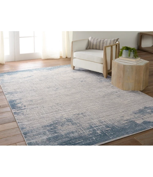 Jaipur Living Chamisa Abstract Cream/ Blue Runner Rug 2'6"X10'