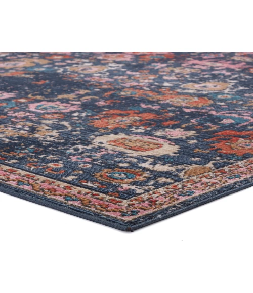Vibe by Jaipur Living Azura Indoor/ Outdoor Oriental Dark Blue/ Pink Area Rug (9'6"X12'7")